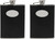 8oz Smooth Black | Set of 2 Stainless Steel Pocket Hip Flasks Wrapped in Faux Leather