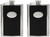 8oz Silver & Black | Set of 2 Stainless Steel Pocket Hip Flasks Wrapped in Faux Leather