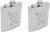 8oz King of Clubs | Set of 2 Classic Stainless Steel Pocket Hip Flasks
