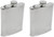 6oz Trellis Print | Set of 2 Classic Stainless Steel Pocket Hip Flasks