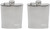 6oz Trellis Print | Set of 2 Classic Stainless Steel Pocket Hip Flasks
