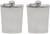 Trellis Print | Set of 2 Classic Stainless Steel Pocket Hip Flasks