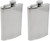 8oz Trellis Print | Set of 2 Classic Stainless Steel Pocket Hip Flasks
