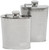 6oz 3D Cube Print | Set of 2 Classic Stainless Steel Pocket Hip Flasks