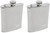 6oz 3D Cube Print | Set of 2 Classic Stainless Steel Pocket Hip Flasks