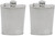 8oz 3D Cube Print | Set of 2 Classic Stainless Steel Pocket Hip Flasks