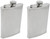 8oz 3D Cube Print | Set of 2 Classic Stainless Steel Pocket Hip Flasks