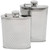 6oz Honeycomb Print | Set of 2 Classic Stainless Steel Pocket Hip Flasks