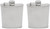 6oz Honeycomb Print | Set of 2 Classic Stainless Steel Pocket Hip Flasks