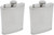 6oz Honeycomb Print | Set of 2 Classic Stainless Steel Pocket Hip Flasks