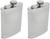 6oz Debonair Print | Set of 2 Classic Stainless Steel Pocket Hip Flasks