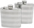 6oz Stripes | Set of 2 Classic Stainless Steel Pocket Hip Flasks