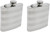 6oz Stripes | Set of 2 Classic Stainless Steel Pocket Hip Flasks