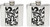 6oz Black Numerical | Set of 2 Classic Stainless Steel Pocket Hip Flasks
