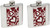 6oz Red Hearts | Set of 2 Classic Stainless Steel Pocket Hip Flasks