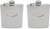 8oz Vintage Debossed | Set of 2 Classic Stainless Steel Pocket Hip Flasks