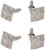 Diamond | Set of 2 Silver Stainless Steel Alloy Shirt Cufflinks