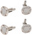 Ridges | Set of 2 Silver Stainless Steel Alloy Shirt Cufflinks