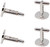Ridges | Set of 2 Silver Stainless Steel Alloy Shirt Cufflinks