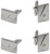 Silver Envelope | Set of 2 Silver Stainless Steel Alloy Shirt Cufflinks