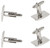 Silver Envelope | Set of 2 Silver Stainless Steel Alloy Shirt Cufflinks