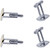 Gold Bolt | Set of 2 Silver Stainless Steel Alloy Shirt Cufflinks