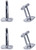 Gold Bolt | Set of 2 Silver Stainless Steel Alloy Shirt Cufflinks