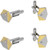 Gold Vest | Set of 2 Silver Stainless Steel Alloy Shirt Cufflinks