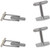 Gold Vest | Set of 2 Silver Stainless Steel Alloy Shirt Cufflinks