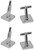 Black Window | Set of 2 Silver Stainless Steel Alloy Shirt Cufflinks