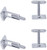 Bump | Set of 2 Silver Stainless Steel Alloy Shirt Cufflinks