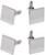 Square | Set of 2 Silver Stainless Steel Alloy Shirt Cufflinks