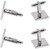 Square | Set of 2 Silver Stainless Steel Alloy Shirt Cufflinks
