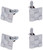 Square | Set of 2 Silver Stainless Steel Alloy Shirt Cufflinks