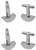 Anchor | Set of 2 Silver Stainless Steel Alloy Shirt Cufflinks