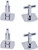 Strip | Set of 2 Silver Stainless Steel Alloy Shirt Cufflinks