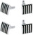 Black Stripes | Set of 2 Silver Stainless Steel Alloy Shirt Cufflinks