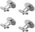 Oval | Set of 2 Silver Stainless Steel Alloy Shirt Cufflinks
