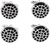 Black Pattern | Set of 2 Silver Stainless Steel Alloy Shirt Cufflinks