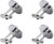 Black Pattern | Set of 2 Silver Stainless Steel Alloy Shirt Cufflinks