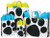 S7400 SET | Pooch's Paw | Recyclable Paper Shopping Bags with Tissue Paper