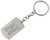 Brushed Metal Silver Stencil Letter K Keychain Ring (Fits Like a Puzzle Piece)