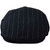Wool Blend Newsboy Cap Cabbie Flat Hat (Bespoke Lined Black, Large)