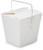 Made in USA 100Count White 16 oz Chinese Take Out Boxes with Handles, Leak and Grease Resistant, PreAssembled (3.5" X 2.8" X 3.5")