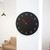 Modern Minimalist Bold Black & Red Wall Clock