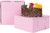 8" X 8" X 4" Corrugated Fiberboard Glossy Pink Cake Box & 8" Scalloped Cake Boards (Pack of 10  Front Loading)