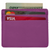 Genuine Cowhide Violet Leather Pocket 6Card Slim Wallet for Men & Women