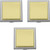 Set of 3 Double Sided Magnifying Square Compact Mirrors With Dual Color Finish (Gold & Silver)