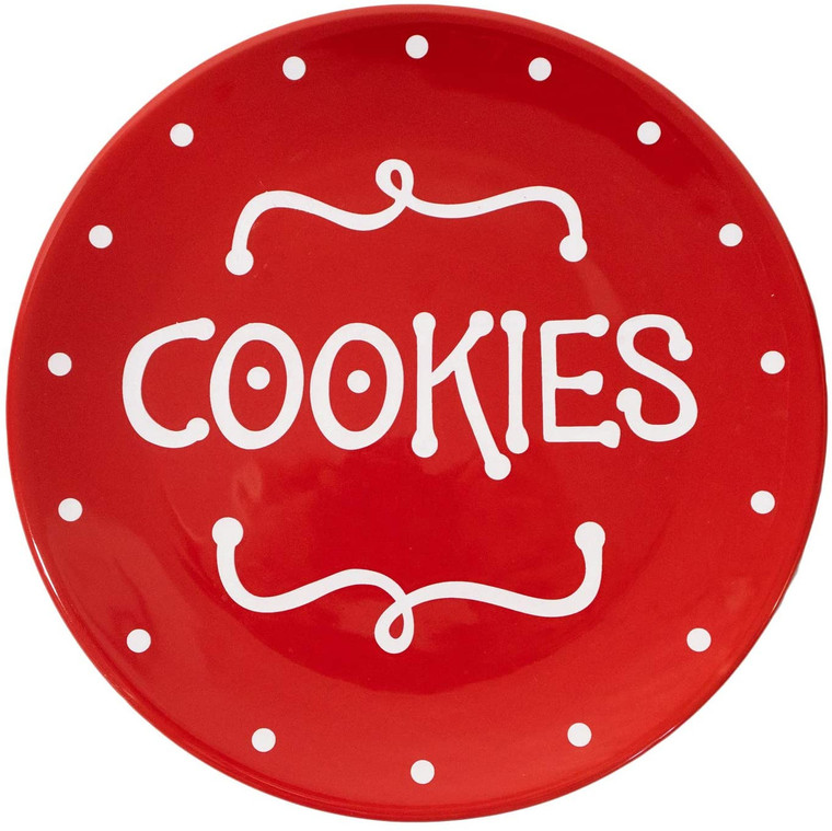S7362 DISH | Cookies Christmas Themed Winter Holiday 8" Ceramic Accent Plate
