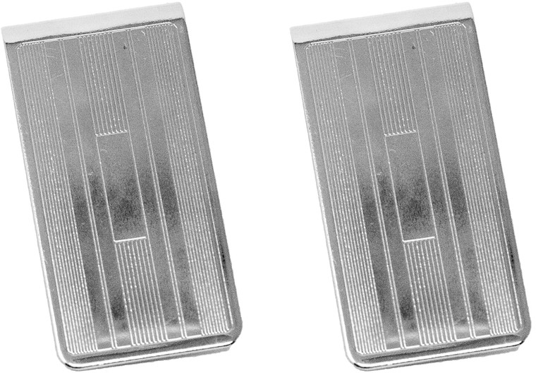 Parallel Lines | Set of 2 Chrome-Plated Stainless Steel Money Clips